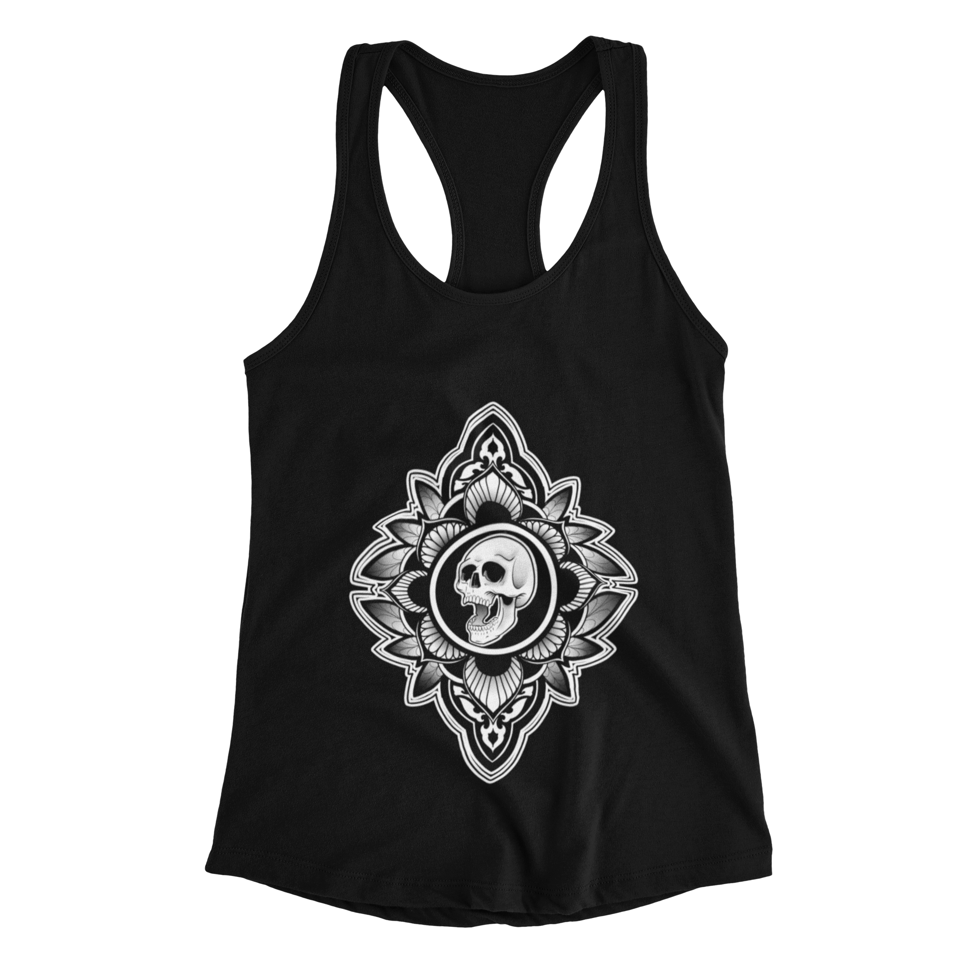 Skull Mandala Tank Top by Andrew Warren