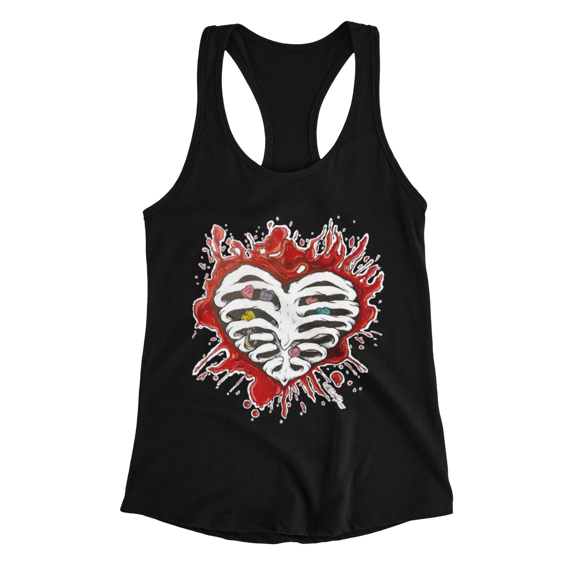 "Splashy Valentine" Tank top by Lyndsay Pearce