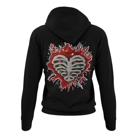 "Splashy Valentine" Hoodie by Lyndsay Pearce